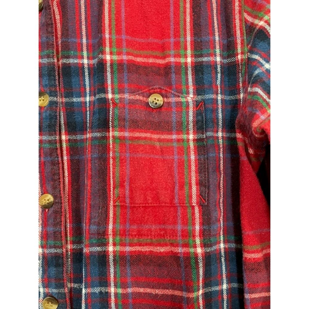 Madewell x Penfield Classic Slim Flannel warm cozy layers red blue plaid pockets - Picture 6 of 13